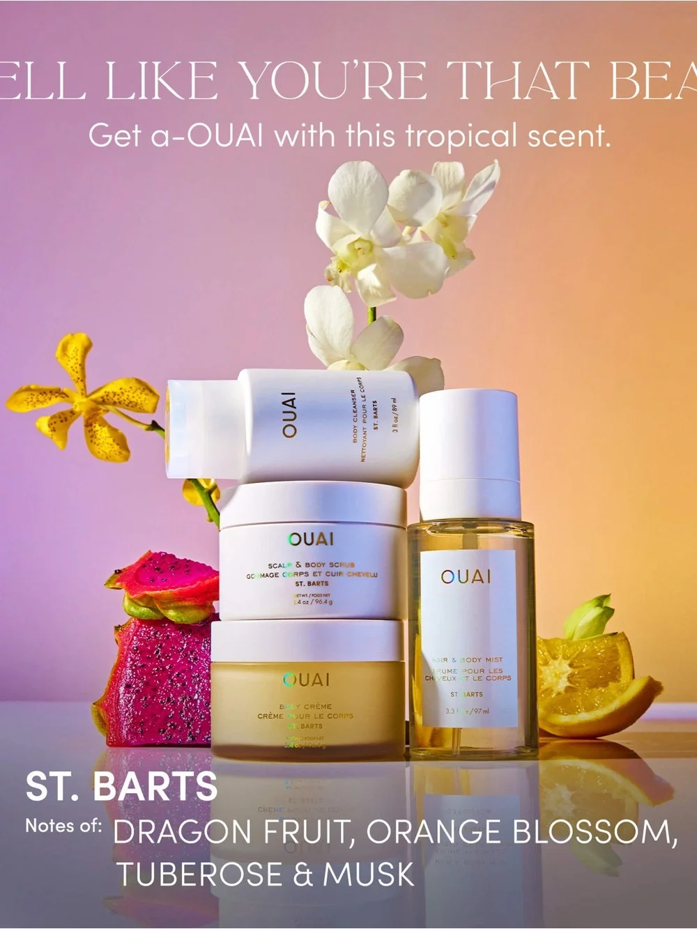 OUAI Mini St. Barts Cleansing Scalp & Body Sugar Scrub New